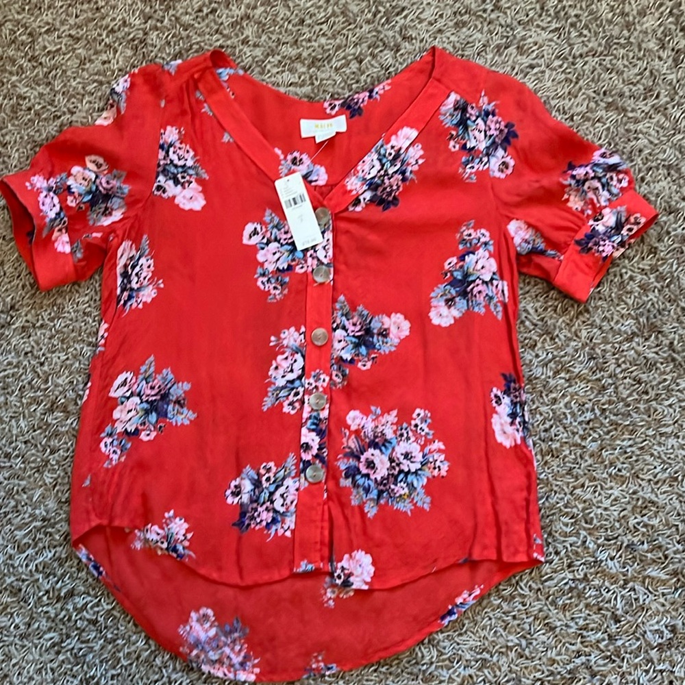 Anthro Maeve button top